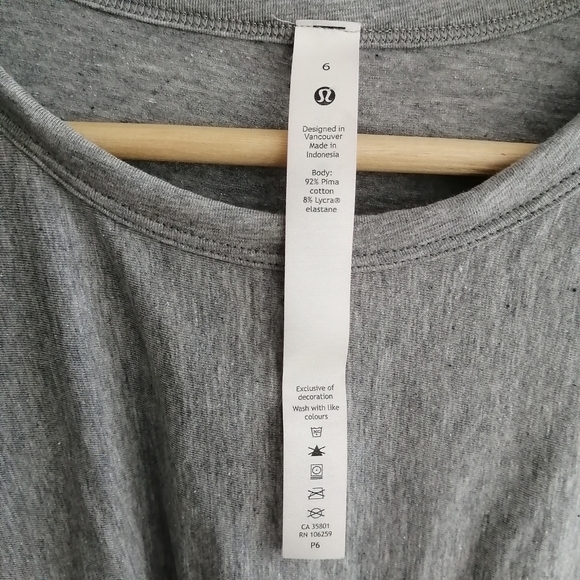 Lululemon Crescent Pima Cotton Twist Front T-shirt Size 6 - Picture 7 of 12